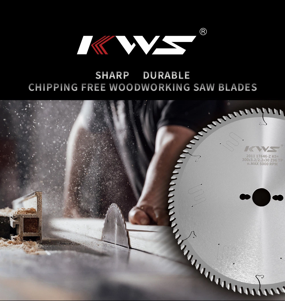 Kws Tct/PCD Circular Saw Blade 300X96t for Wood/MDF/Laminated Board with Freud/Leitz Quality.